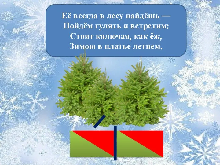 Её всегда в лесу найдёшь — Пойдём гулять и встретим: Стоит