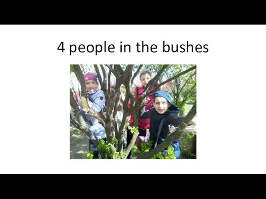 4 people in the bushes