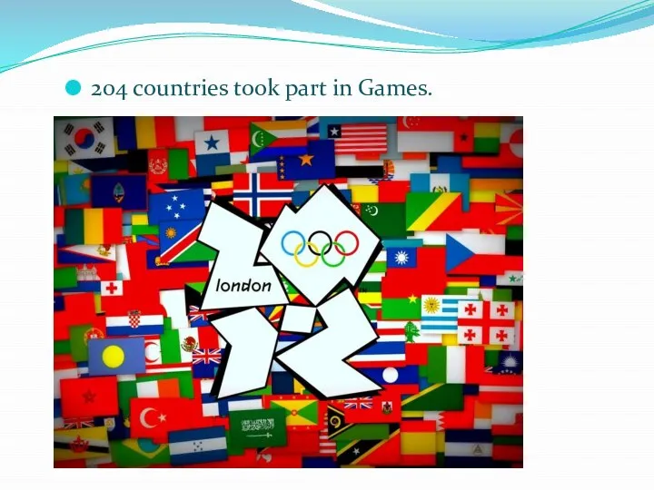 204 countries took part in Games.