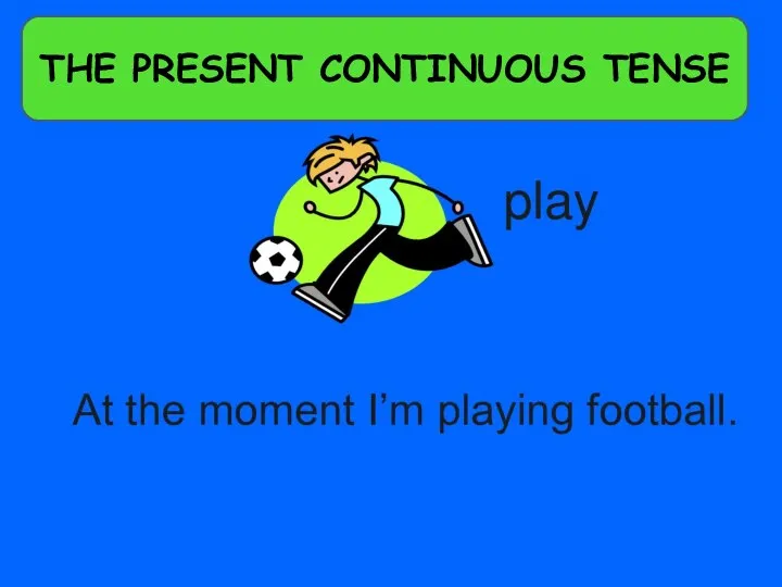 THE PRESENT CONTINUOUS TENSE