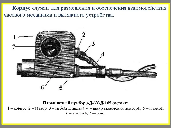 Корпус служит для размещения и обеспечения взаимодействия часового механизма и вытяжного