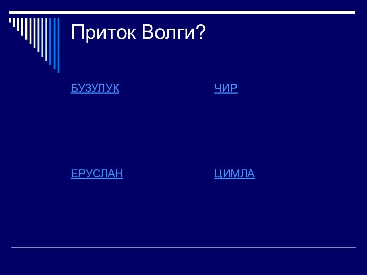 Приток Волги? БУЗУЛУК ЧИР ЕРУСЛАН ЦИМЛА