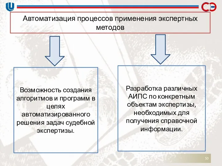 Автоматизация процессов применения экспертных методов Возможность создания алгоритмов и программ в