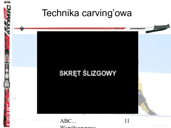 ABC... Współczesnego narciarstwa Technika carving’owa