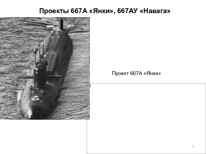 Проекты 667А «Янки», 667АУ «Навага» Проект 667А «Янки»