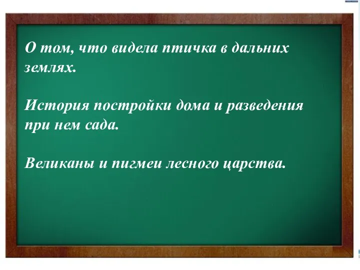 О том, что видела птичка в дальних землях. История постройки дома