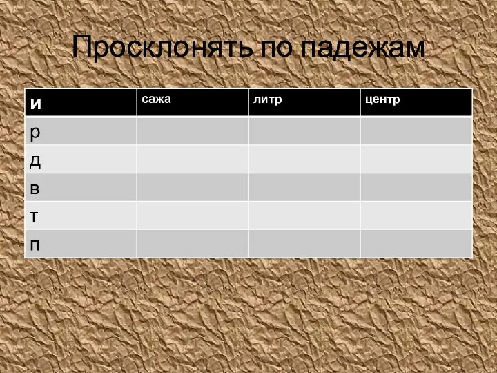 Просклонять по падежам