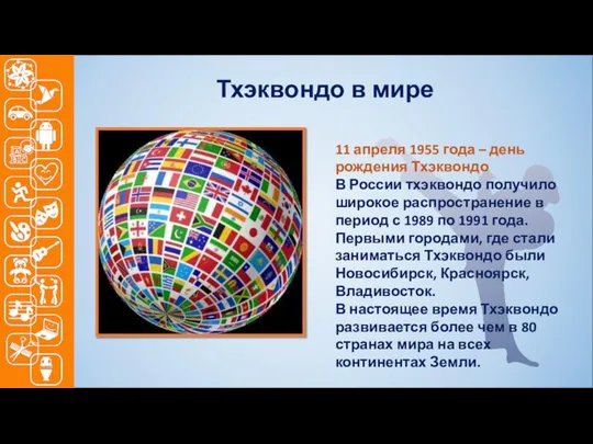 11 апреля 1955 года – день рождения Тхэквондо В России тхэквондо