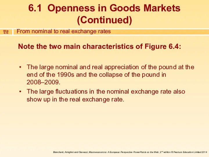 From nominal to real exchange rates Note the two main characteristics