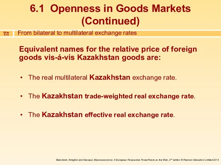 Equivalent names for the relative price of foreign goods vis-á-vis Kazakhstan