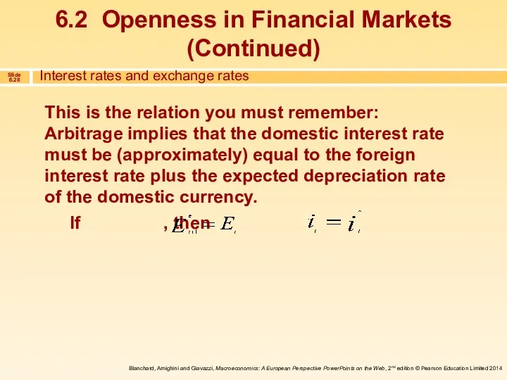 This is the relation you must remember: Arbitrage implies that the