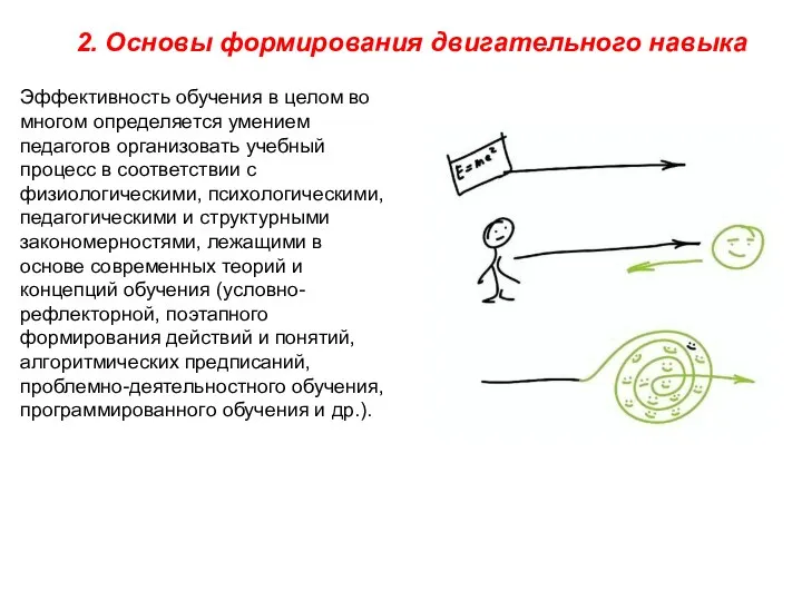 2. Основы формирования двигательного навыка Эффективность обучения в целом во многом