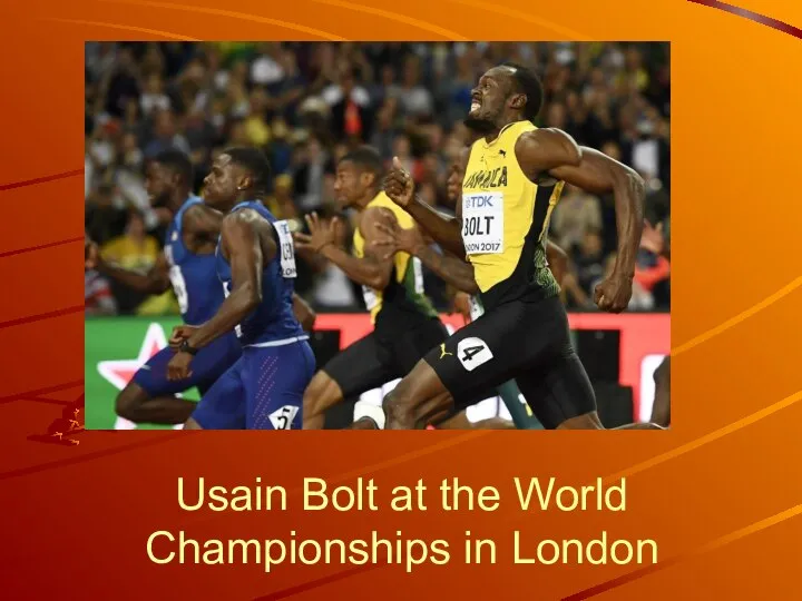 Usain Bolt at the World Championships in London