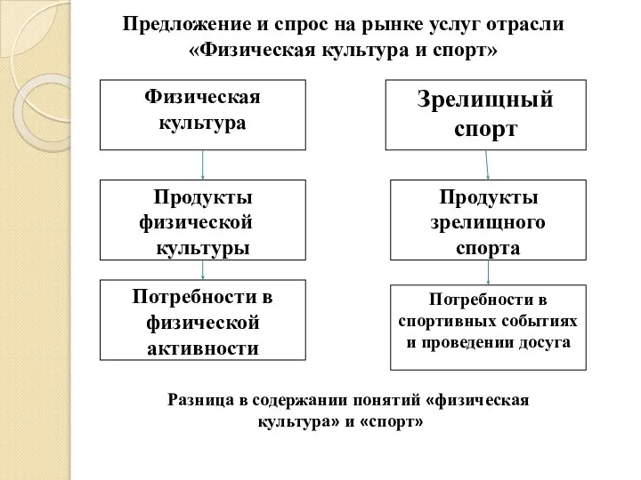 Предложение и спрос на рынке услуг отрасли «Физическая культура и спорт»