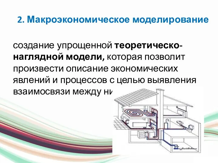 2. Макроэкономическое моделирование создание упрощенной теоретическо-наглядной модели, которая позволит произвести описание