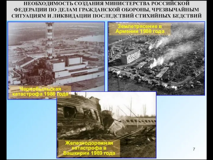 НЕОБХОДИМОСТЬ СОЗДАНИЯ МИНИСТЕРСТВА РОССИЙСКОЙ ФЕДЕРАЦИИ ПО ДЕЛАМ ГРАЖДАНСКОЙ ОБОРОНЫ, ЧРЕЗВЫЧАЙНЫМ СИТУАЦИЯМ