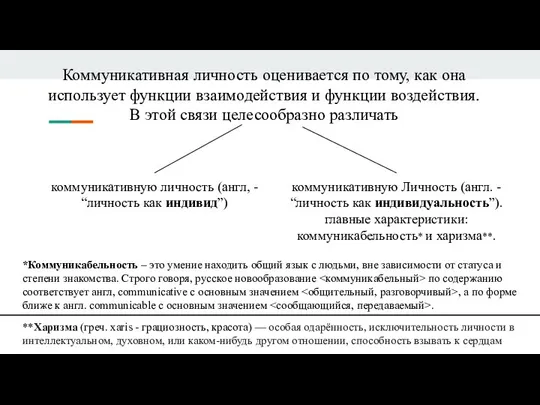 Коммуникативная личность оценивается по тому, как она использует функции взаимодействия и