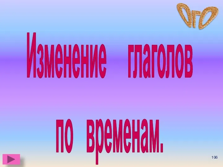 Изменение глаголов по временам.