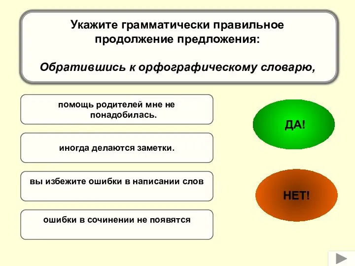 иногда делаются заметки. помощь родителей мне не понадобилась. вы избежите ошибки