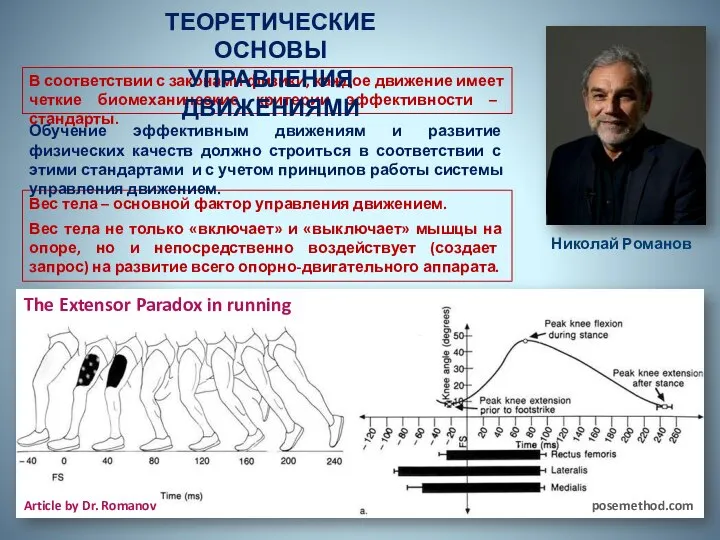 Вес тела – основной фактор управления движением. Вес тела не только