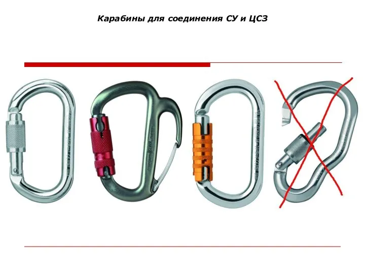 Карабины для соединения СУ и ЦСЗ