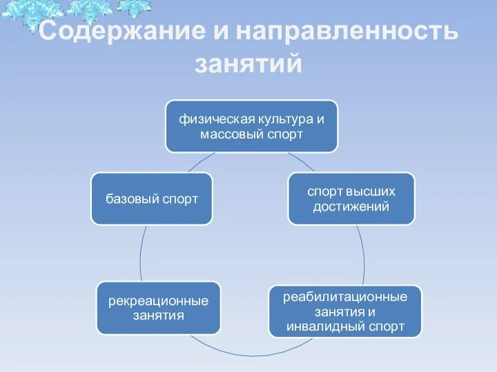 Содержание и направленность занятий