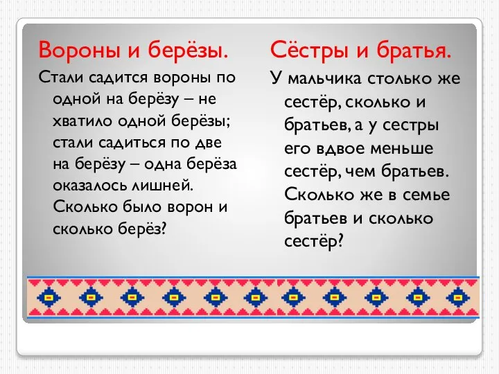 Вороны и берёзы. Стали садится вороны по одной на берёзу –