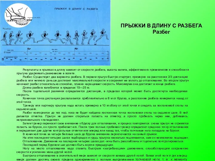 Результаты в прыжках в длину зависят от скорости разбега, вы­соты взлета,