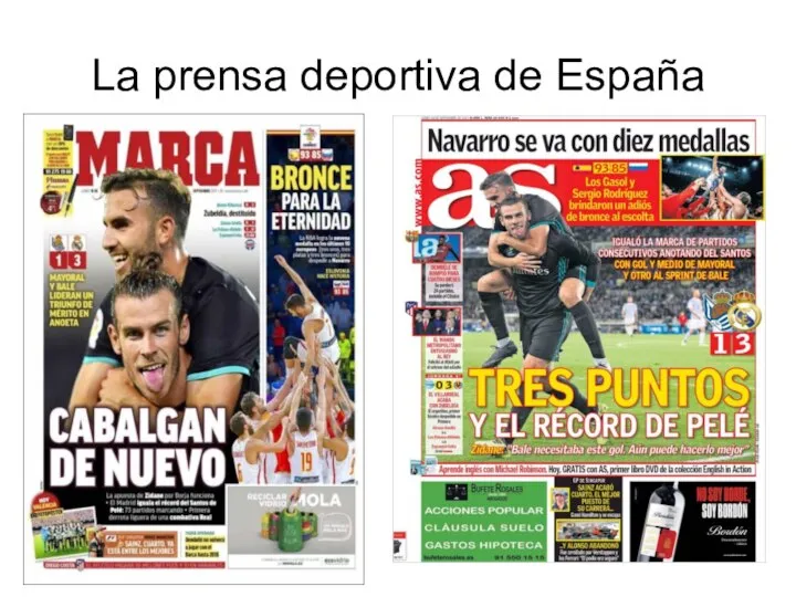 La prensa deportiva de España