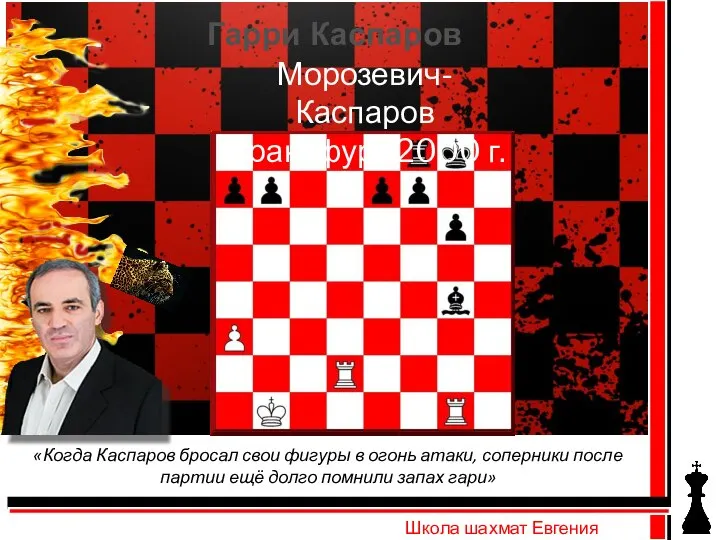 Школа шахмат Евгения Зайцева Гарри Каспаров «Когда Каспаров бросал свои фигуры