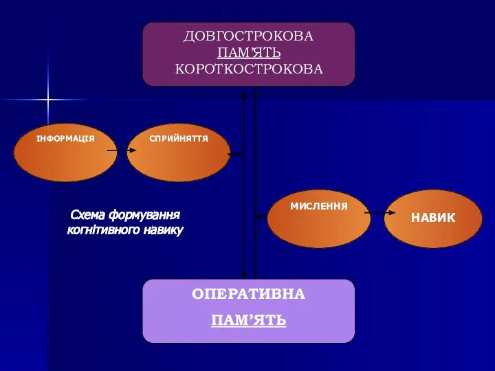 Схема формування когнітивного навику