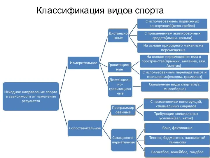 Классификация видов спорта