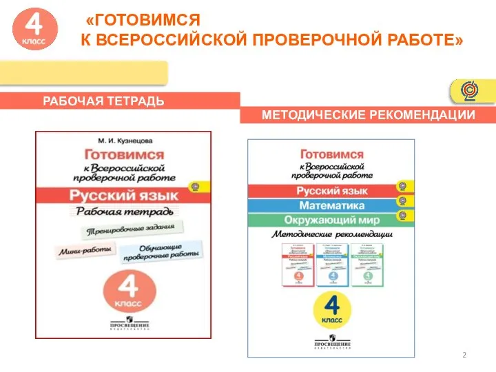 РАБОЧАЯ ТЕТРАДЬ «ГОТОВИМСЯ К ВСЕРОССИЙСКОЙ ПРОВЕРОЧНОЙ РАБОТЕ» МЕТОДИЧЕСКИЕ РЕКОМЕНДАЦИИ