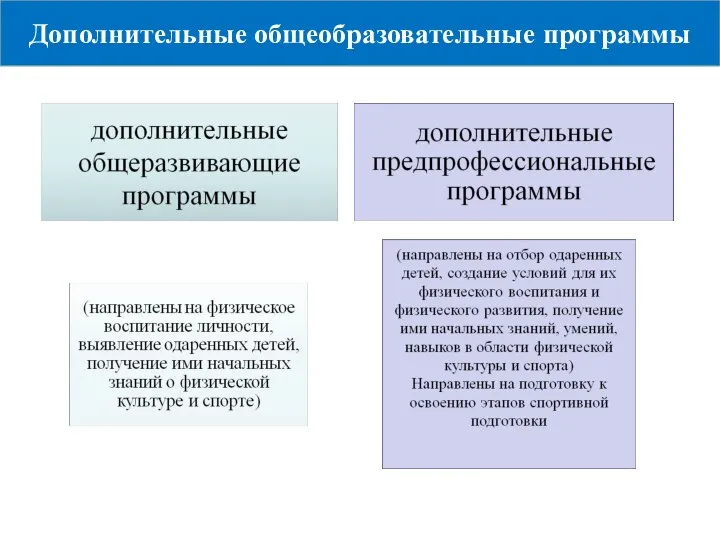 Дополнительные общеобразовательные программы