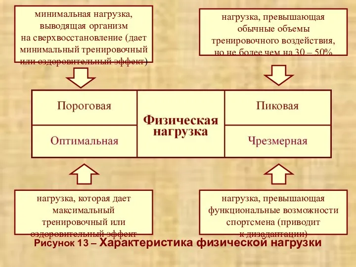 Рисунок 13 – Характеристика физической нагрузки