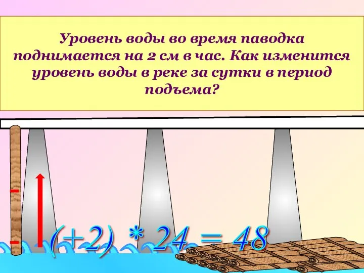 Уровень воды во время паводка поднимается на 2 см в час.