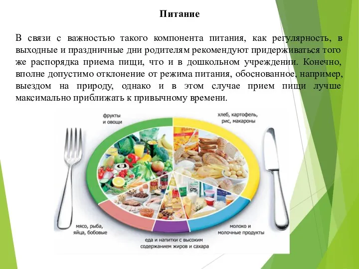 Питание В связи с важностью такого компонента питания, как регулярность, в