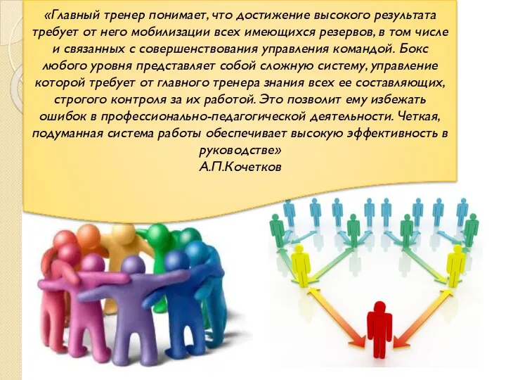 «Главный тренер понимает, что достижение высокого результата требует от него мобилизации