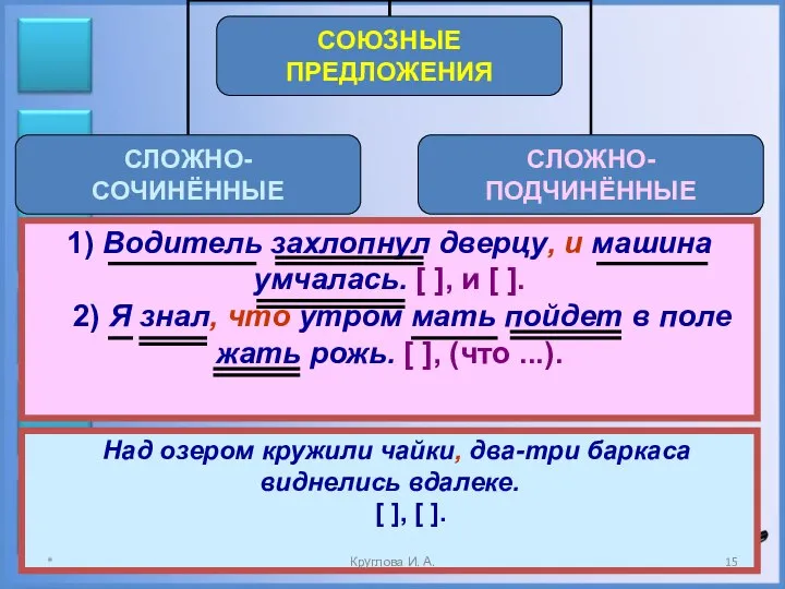 Над озером кружили чайки, два-три баркаса виднелись вдалеке. [ ], [ ]. * Круглова И. А.