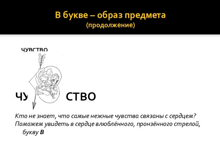 В букве – образ предмета (продолжение) ЧУВСТВО ЧУ CТВО Кто не