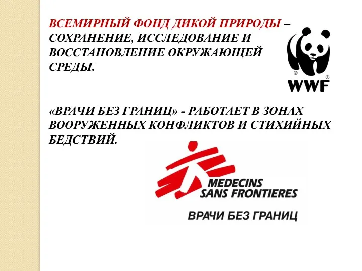 ВСЕМИРНЫЙ ФОНД ДИКОЙ ПРИРОДЫ – СОХРАНЕНИЕ, ИССЛЕДОВАНИЕ И ВОССТАНОВЛЕНИЕ ОКРУЖАЮЩЕЙ СРЕДЫ.