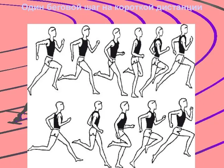 Один беговой шаг на короткой дистанции