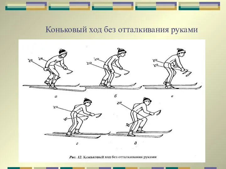 Коньковый ход без отталкивания руками