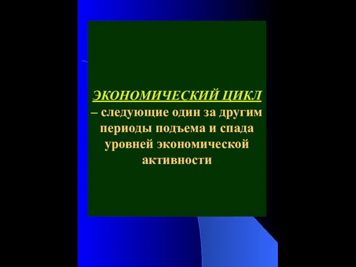 ЭКОНОМИЧЕСКИЙ ЦИКЛ – следующие один за другим периоды подъема и спада уровней экономической активности