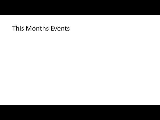 This Months Events