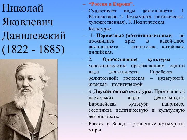 Николай Яковлевич Данилевский (1822 - 1885) “Россия и Европа”. Существуют виды