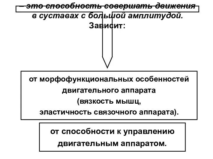 от морфофункциональных особенностей двигательного аппарата (вязкость мышц, эластичность связочного аппарата). от