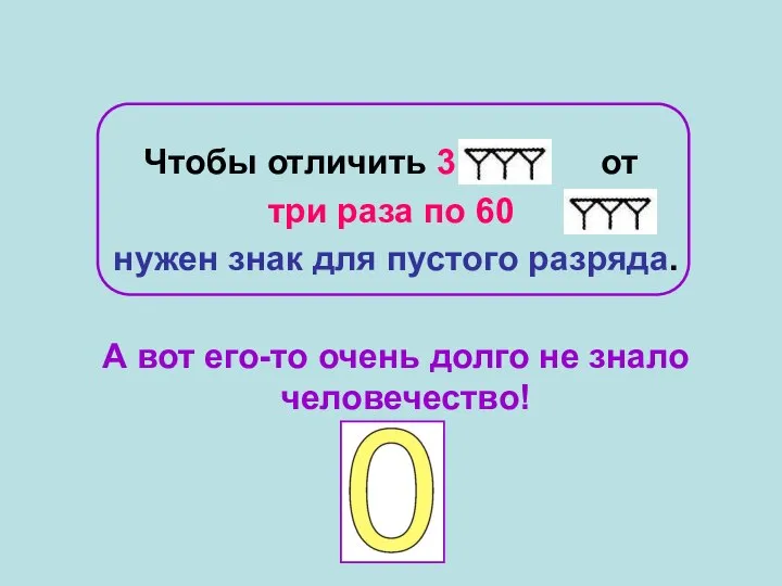 Чтобы отличить 3 от три раза по 60 нужен знак для