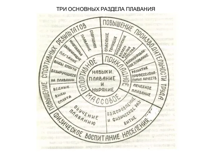 ТРИ ОСНОВНЫХ РАЗДЕЛА ПЛАВАНИЯ