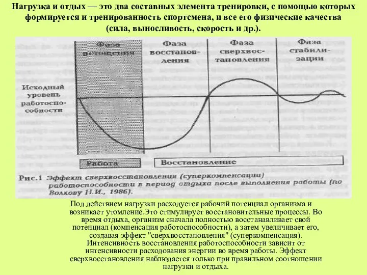 Нагрузка и отдых — это два составных элемента тренировки, с помощью